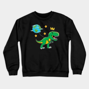 Earth Day Dinosaur Kids Crewneck Sweatshirt